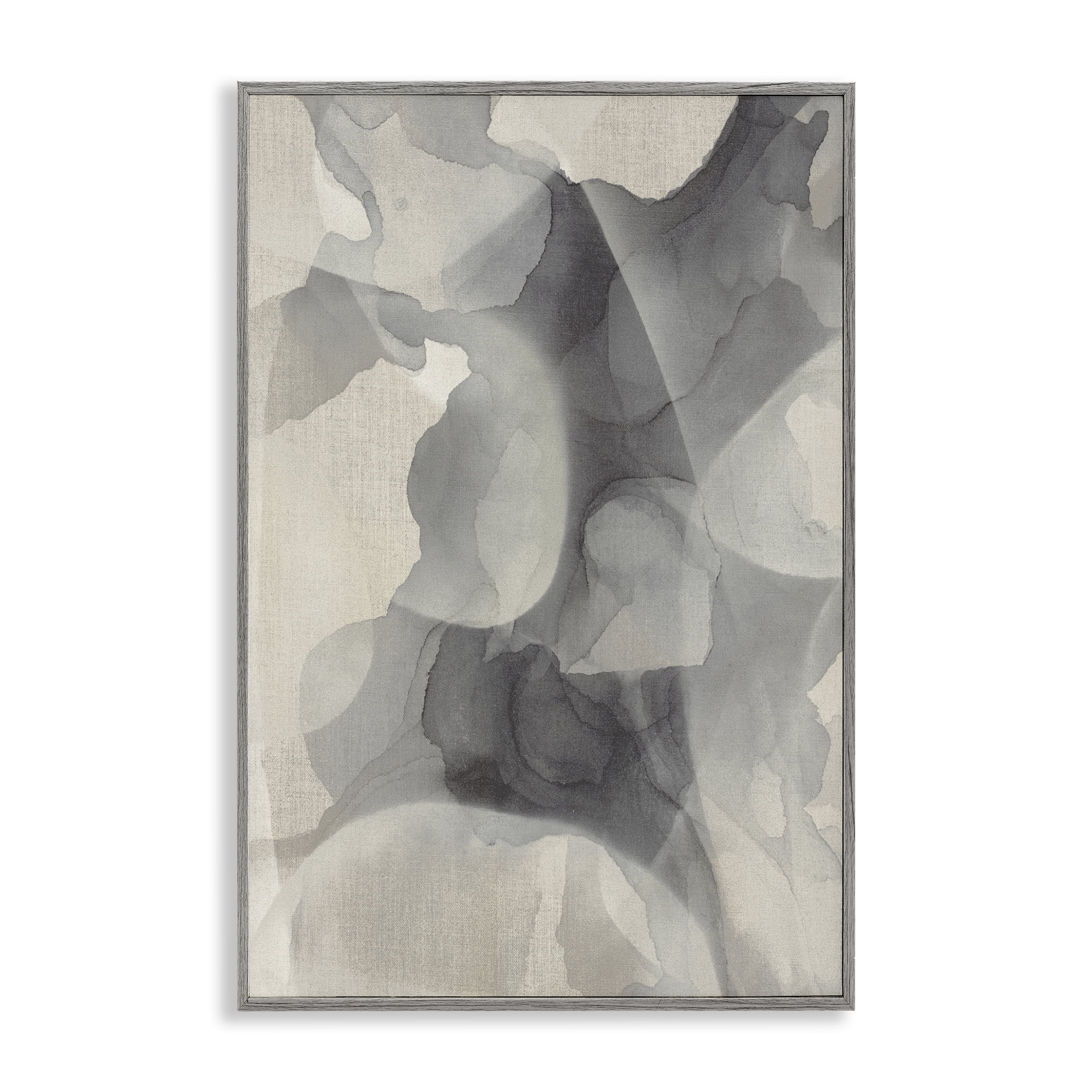 Stupell Industries Mottled Monochrome Abstract Gray Framed Giclee Art, design by Kippi Leonard