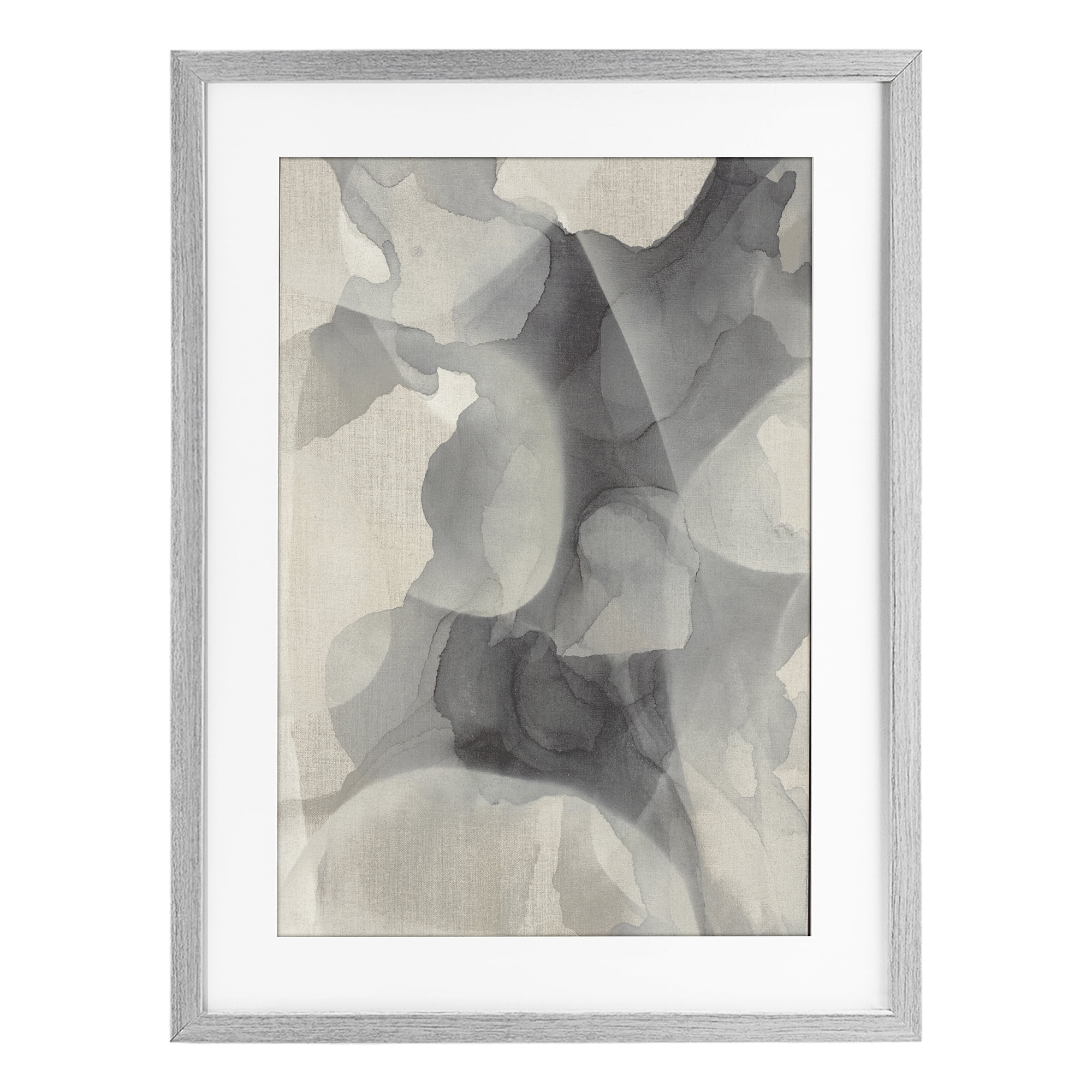 Stupell Industries Mottled Monochrome Abstract Gray Framed Print Under Glass, design by Kippi Leonard