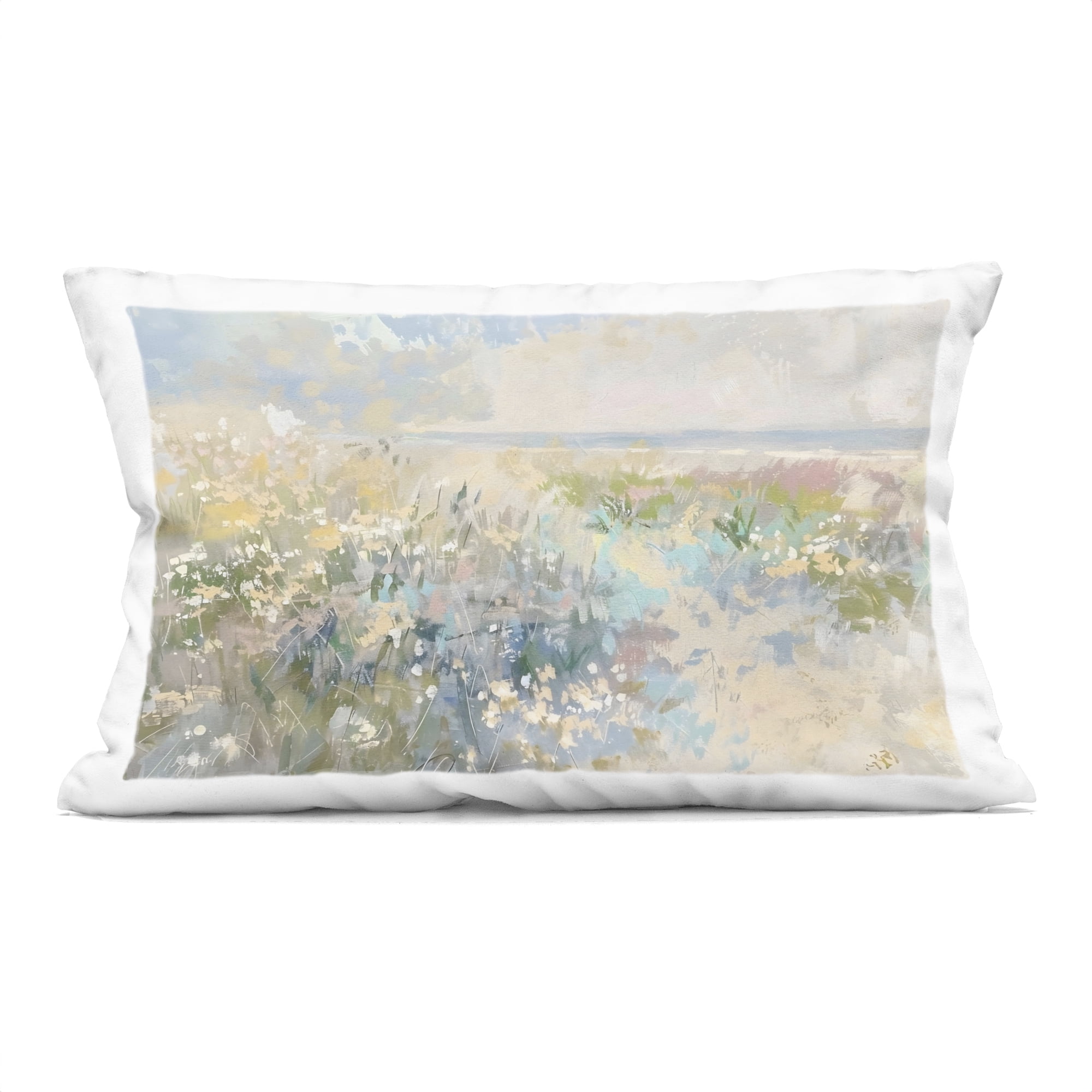 Stupell Industries Mottled Pastel Field Impression Decorative Printed Throw Pillow, design by Creative Studio, 14 x 7 x 20