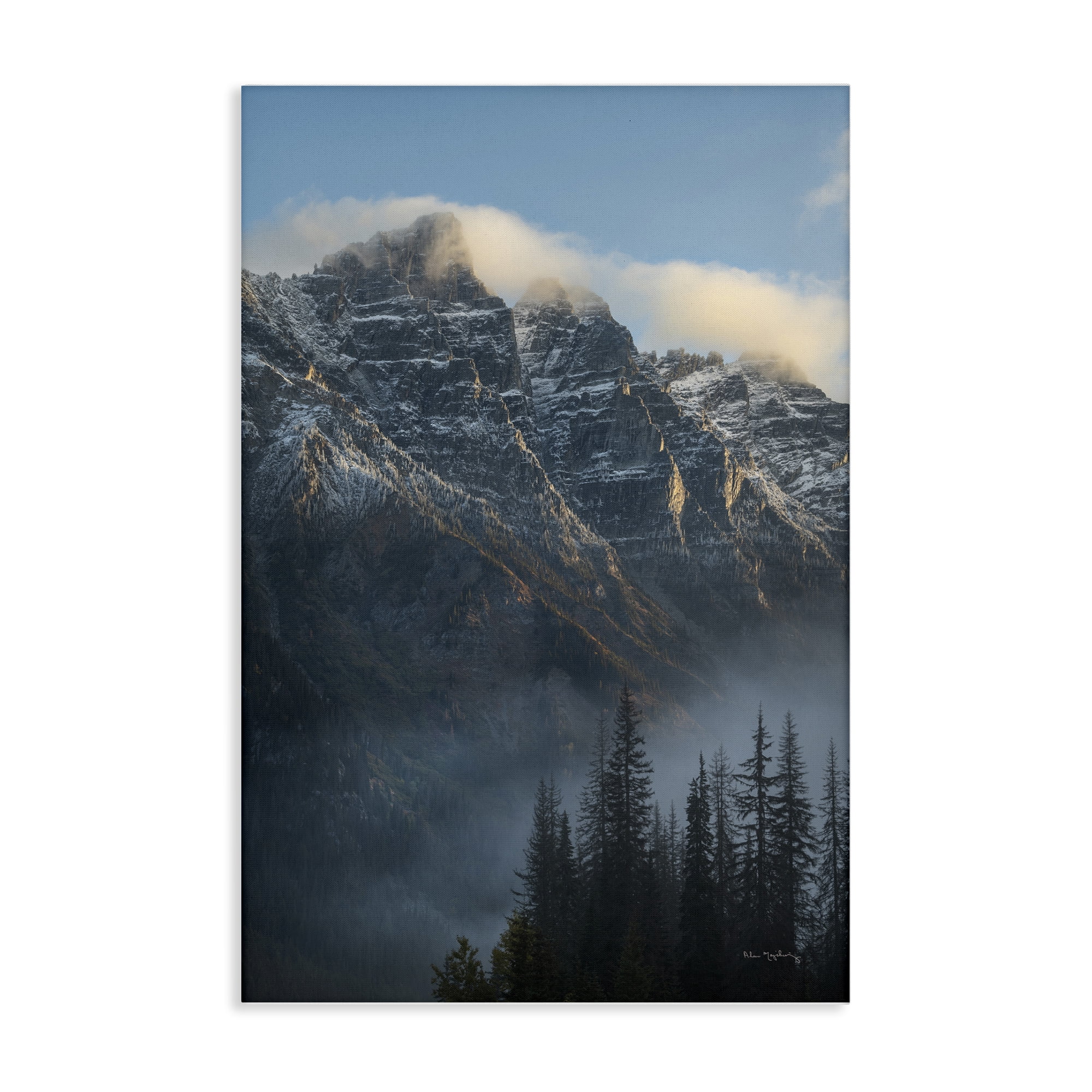 Stupell Industries Mount Tupper Mist Landscape & Nature Photography Wrapped Canvas Art Print Wall Art, 20 x 30