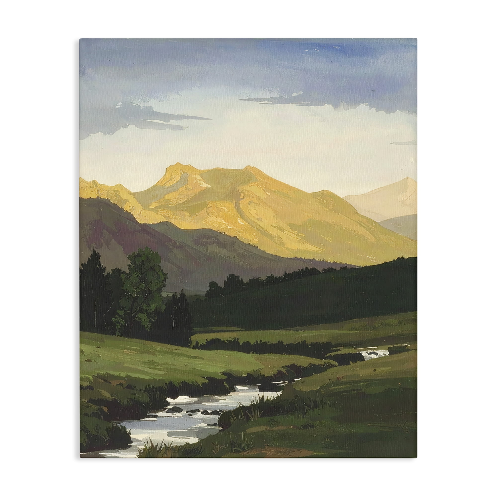 Stupell Industries Mountain Across The Valley Canvas Wall Art, design by Alonza Saunders