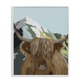 thumbnail image 1 of Stupell Industries Mountain Cattle Scene Animals Painting White Framed Art Print Wall Art, 24 x 30, 1 of 2