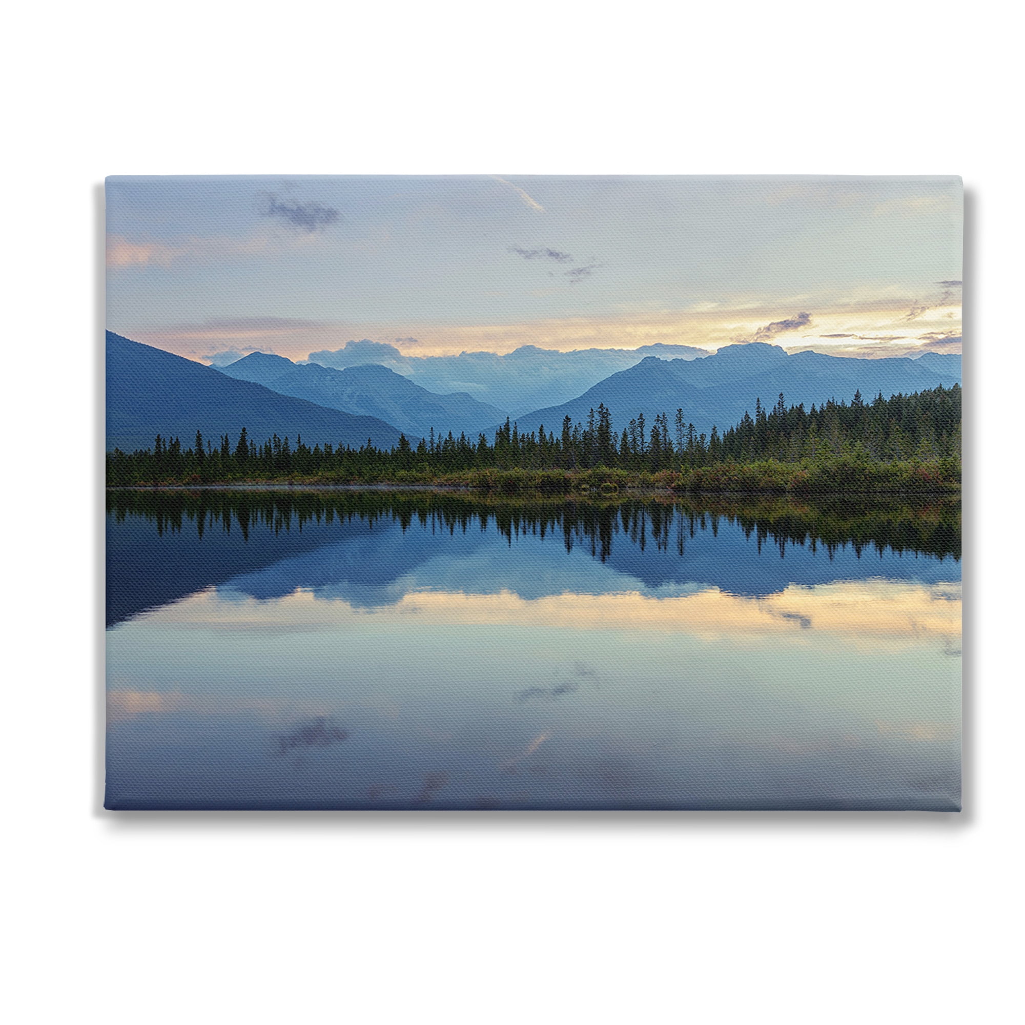 Stupell Industries Mountain Clouds Reflection Landscape Photography Gallery Wrapped Canvas Art Print Wall Art, 40 x 30