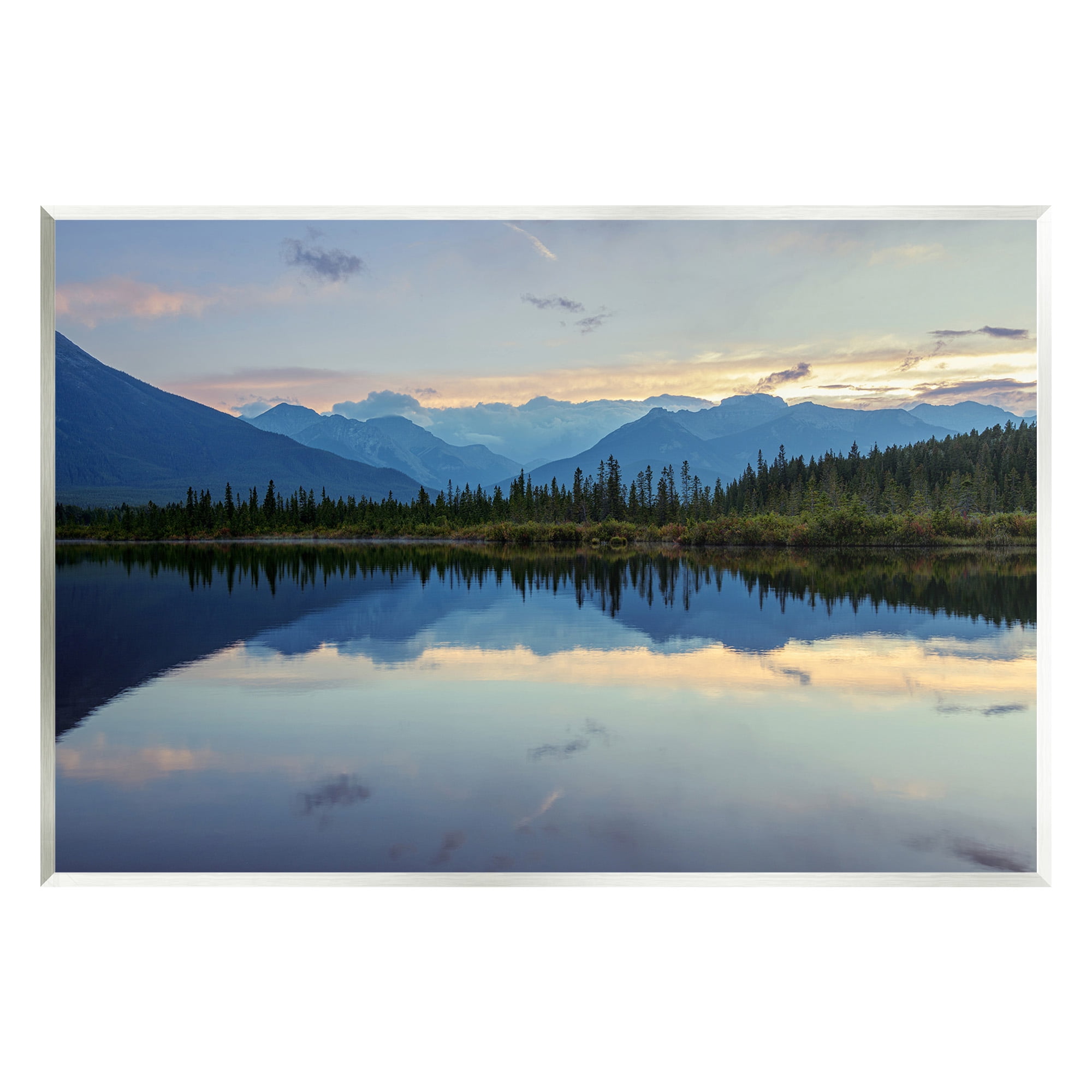 Stupell Industries Mountain Clouds Reflection Landscape Photography Unframed Art Print Wall Art, 19 x 13