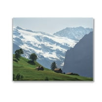 Stupell Industries Mountain Cottages Landscape Landscape Photography Gallery Wrapped Canvas Art Print Wall Art, 20 x 16