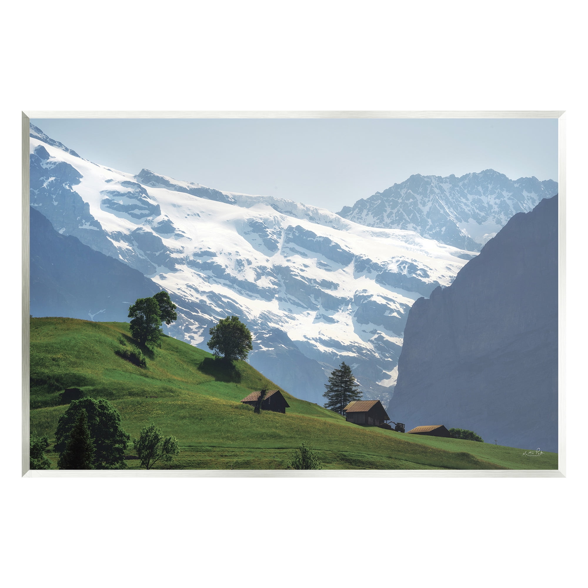 Stupell Industries Mountain Cottages Landscape Landscape Photography Unframed Art Print Wall Art, 19 x 13
