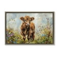 thumbnail image 1 of Stupell Industries Rustic Lodge Mountain Cow Scene Brown Floating Frame Canvas Art, 25 x 17, by Petals Prints Design, 1 of 8