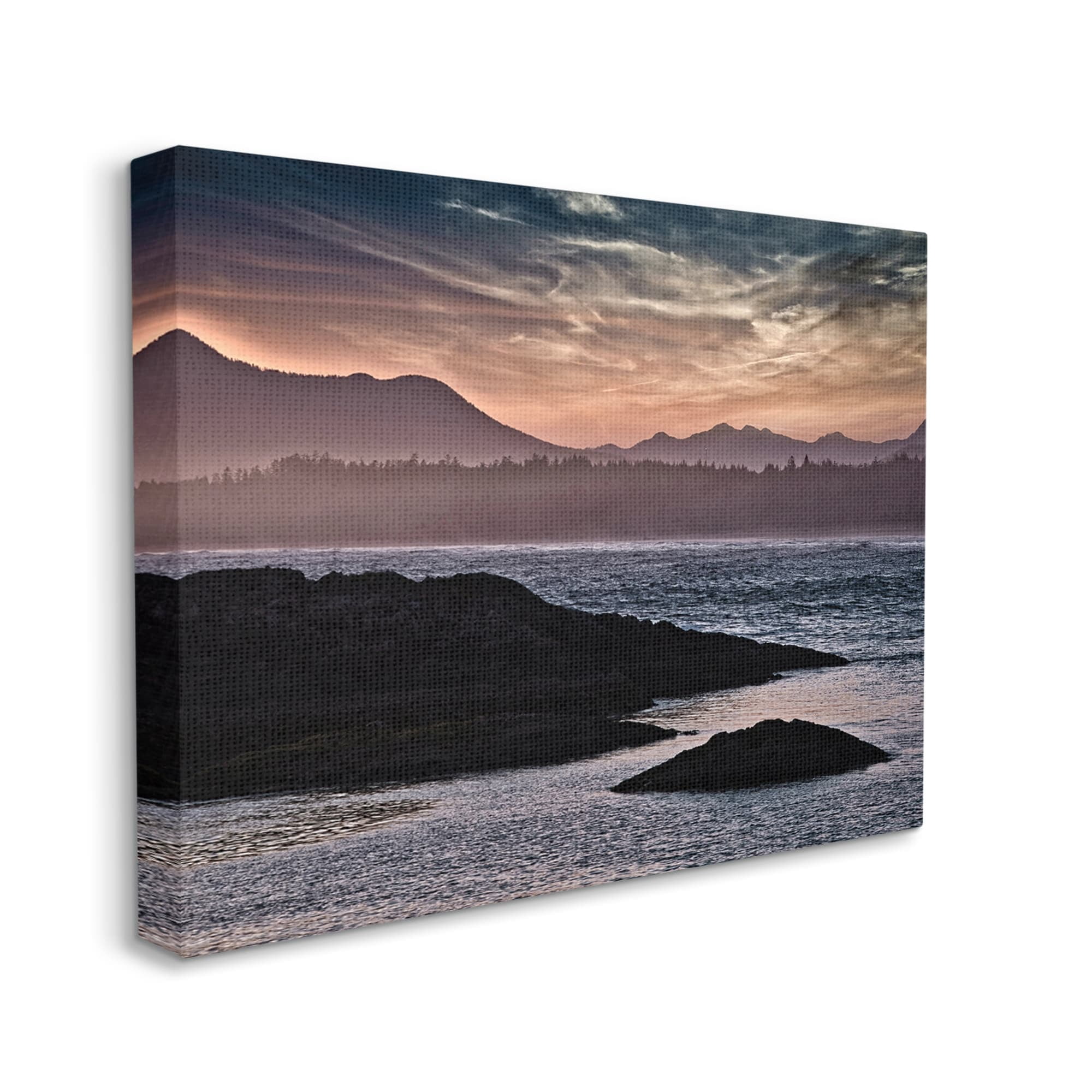 Stupell Industries Mountain Edge Lake Landscape Blue Rippled Water,24 x 30,Designed by Chuck Burdick