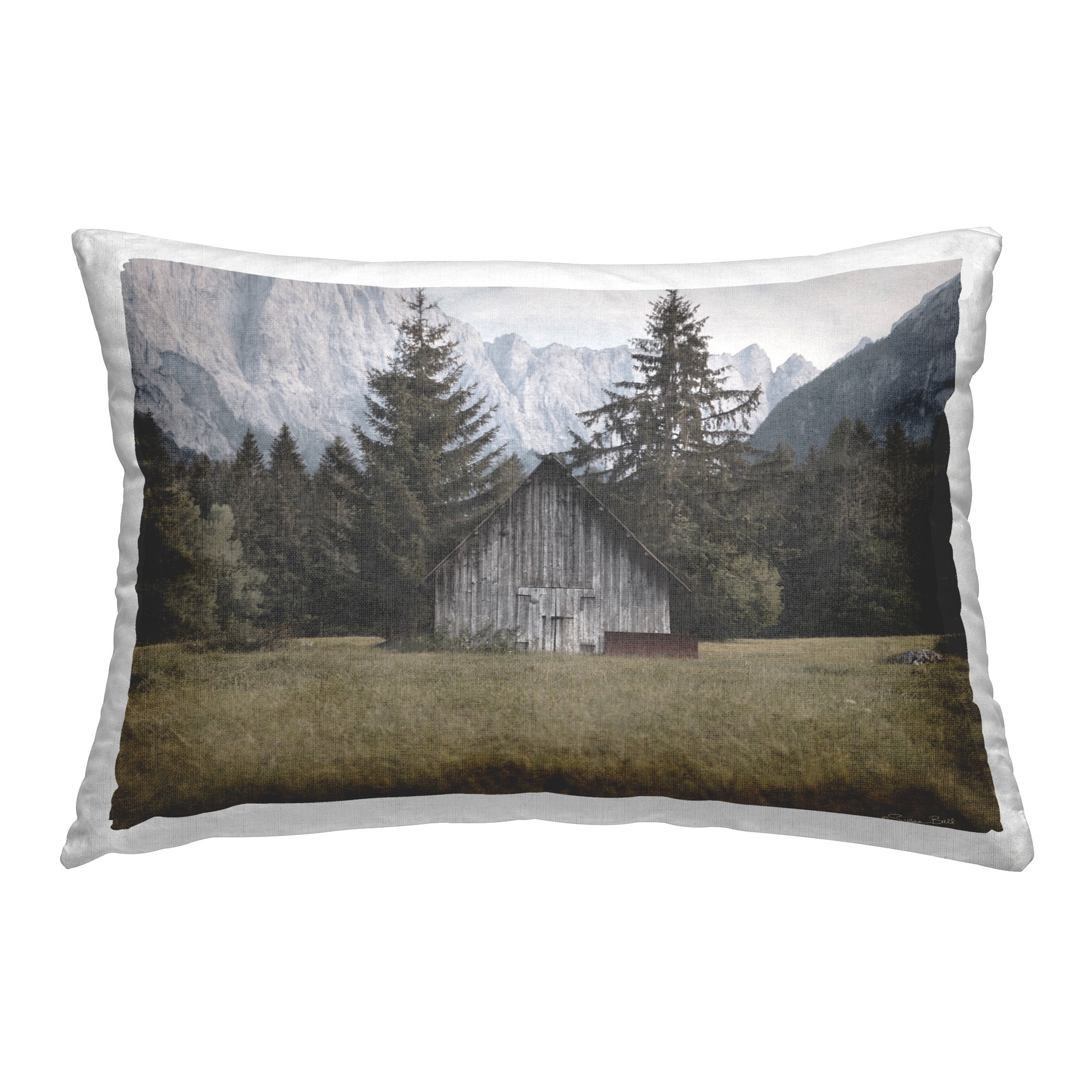 Stupell Industries Mountain Forest Cabin Decorative Printed Throw Pillow Design by Susan Ball