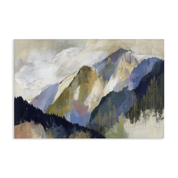 Stupell Industries Contemporary Mountain Forest Landscape Canvas Art, 30 x 20, by Chromatic Storm Studio