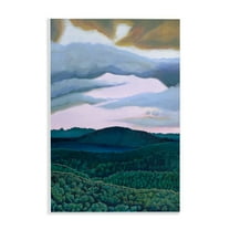 Stupell Industries Mountain Forests From Above Landscape & Nature Painting Unframed Art Print Wall Art, 10 x 15