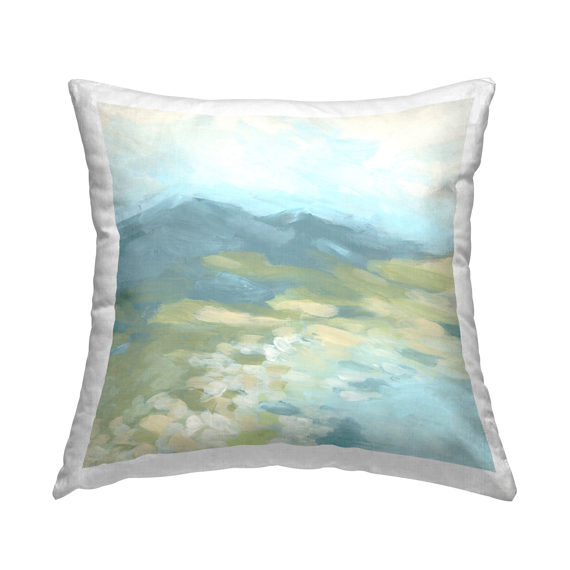 Stupell Industries Mountain & Lake Abstract Decorative Printed Throw Pillow Design by June Erica Vess