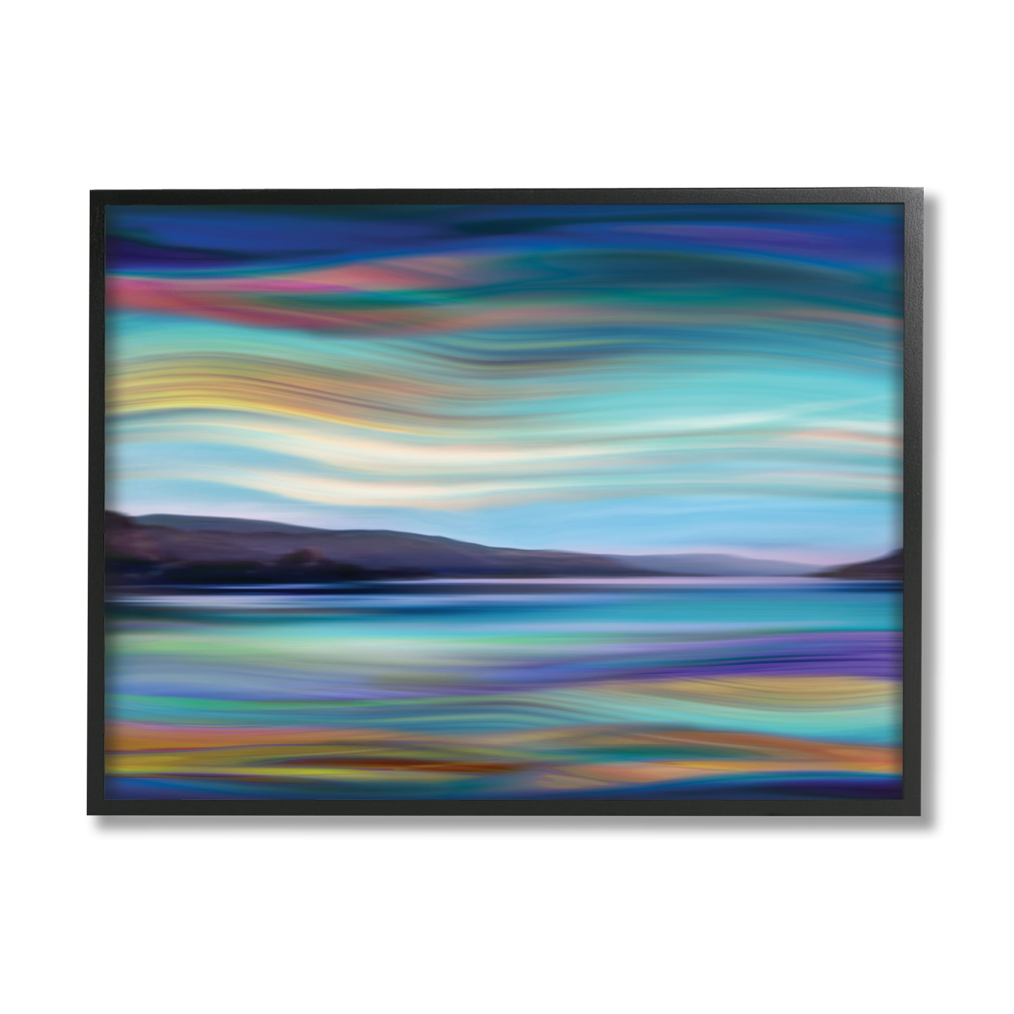 Stupell Industries Mountain Lake Landscape Fluid Abstract Waves, 24 x 30, Designed by Annie Campbell