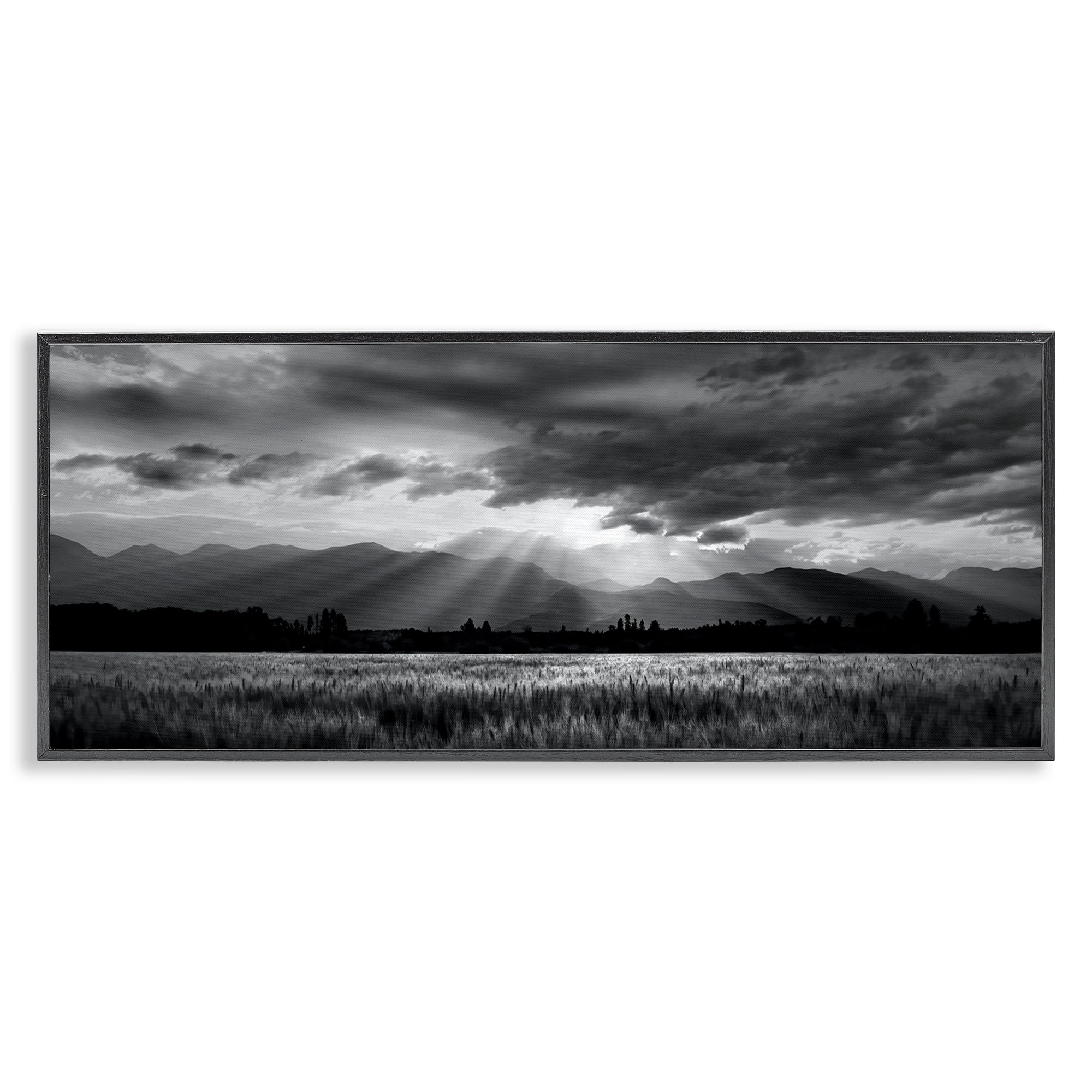 Stupell Industries Mountain Morning Sunbeams Black Framed Giclee Art, design by Steve Toole