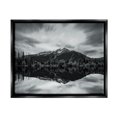 thumbnail image 1 of Stupell Industries Mountain Peak Reflection Landscape Photography Black Floater Framed Canvas Art Print Wall Art, 21 x 17, 1 of 10