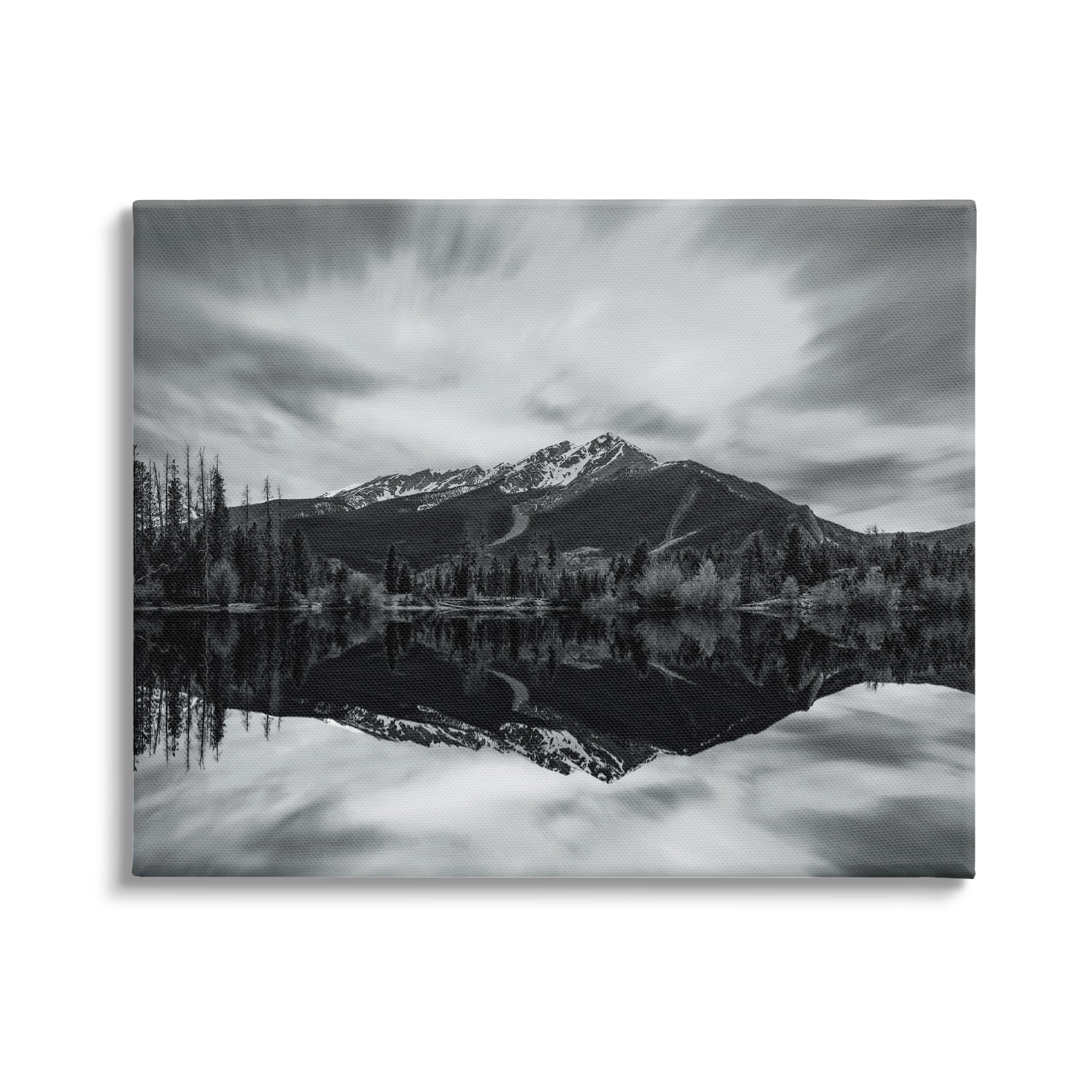 Stupell Industries Mountain Peak Reflection Landscape Photography Gallery Wrapped Canvas Art Print Wall Art, 20 x 16