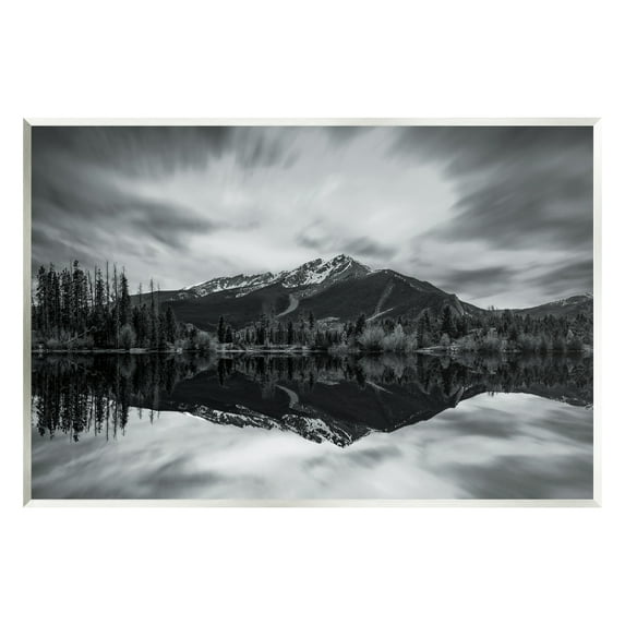 Stupell Industries Mountain Peak Reflection Landscape Photography Unframed Art Print Wall Art, 15 x 10