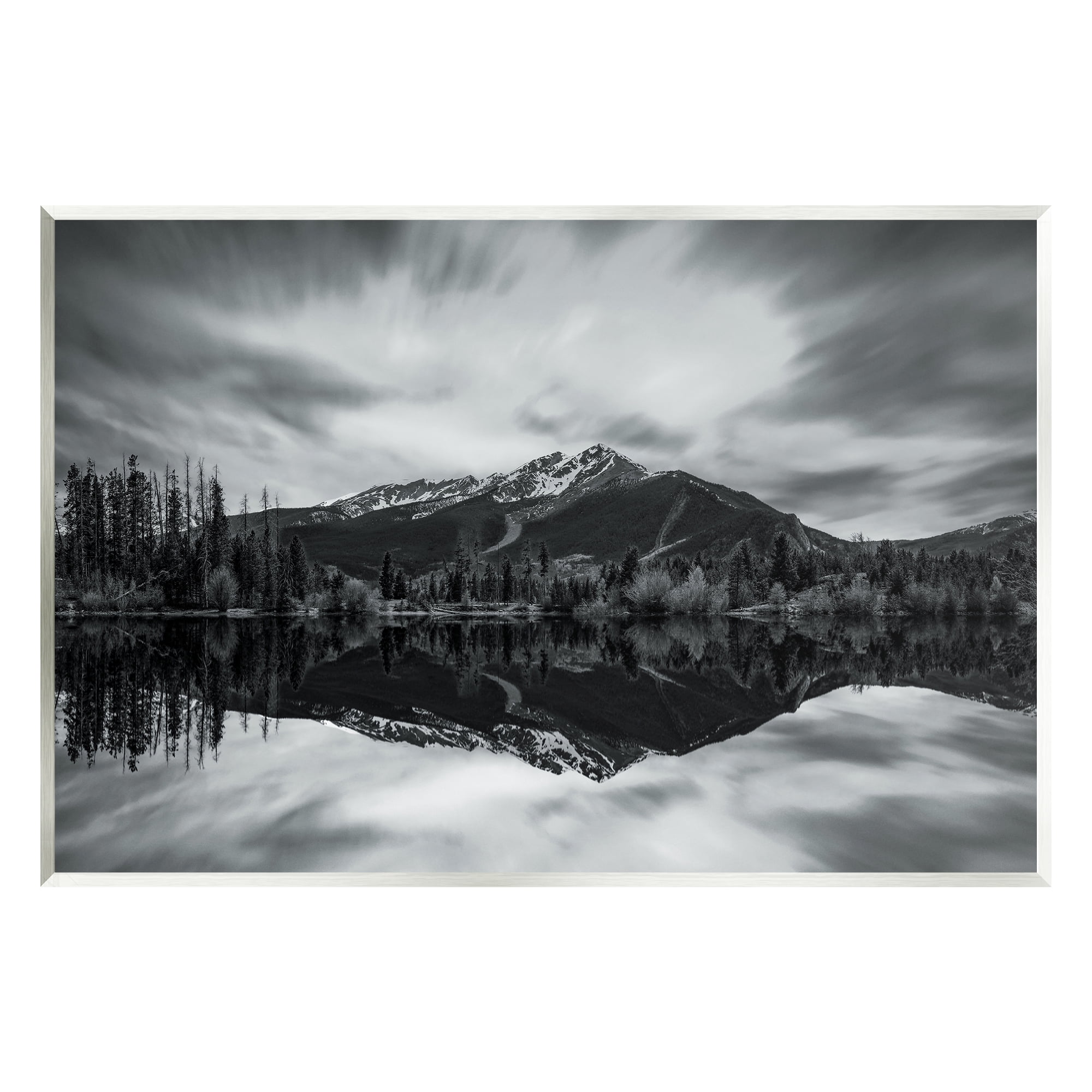 Stupell Industries Mountain Peak Reflection Landscape Photography Unframed Art Print Wall Art, 19 x 13
