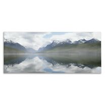 Stupell Industries Mountain Peak Reflections Landscape Photography Gallery Wrapped Canvas Art Print Wall Art, 24 x 10