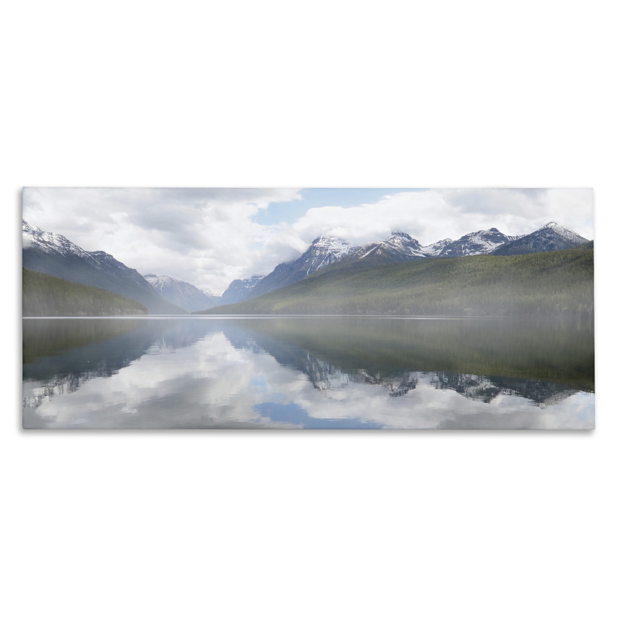 Stupell Industries Mountain Peak Reflections Landscape Photography Gallery Wrapped Canvas Art Print Wall Art, 40 x 17