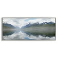 thumbnail image 1 of Stupell Industries Mountain Peak Reflections Landscape Photography Gray Framed Art Print Wall Art, 30 x 13, 1 of 10