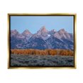 thumbnail image 1 of Stupell Industries Mountain Peaks Scenery Landscape Photography Gold Floater Framed Canvas Art Print Wall Art, 31 x 25, 1 of 10