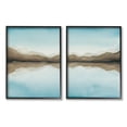 thumbnail image 1 of Stupell Industries Mountain Range Water Reflection Graphic Art Black Framed Art Print Wall Art, Set of 2, Design by Grace Popp, 1 of 7
