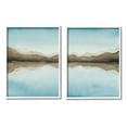thumbnail image 1 of Stupell Industries Mountain Range Water Reflection Graphic Art White Framed Art Print Wall Art, Set of 2, Design by Grace Popp, 1 of 7