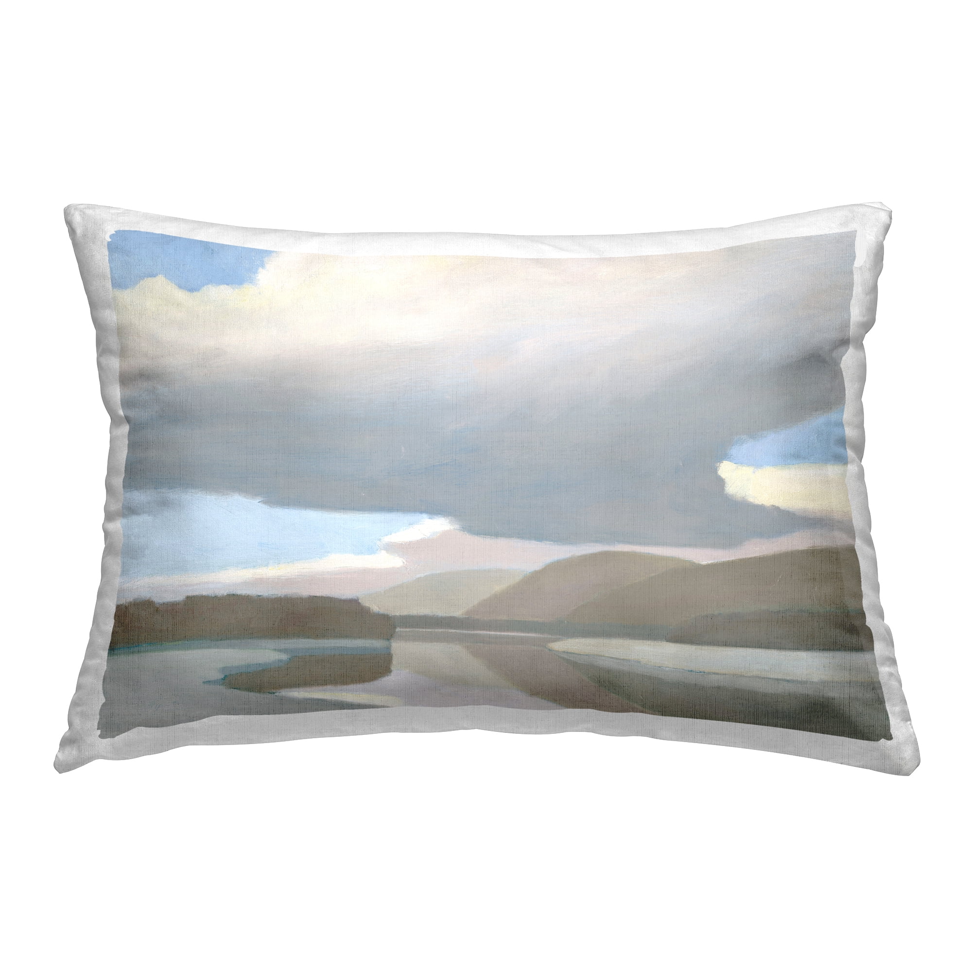 Stupell Industries Mountain Reflections Abstraction Decorative Printed Throw Pillow Design by Wellington Studio.