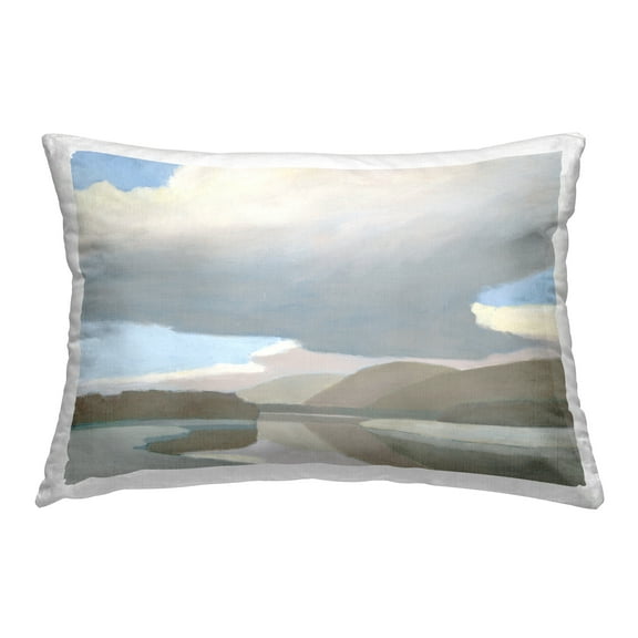 Stupell Industries Mountain Reflections Abstraction Decorative Printed Throw Pillow Design by Wellington Studio.