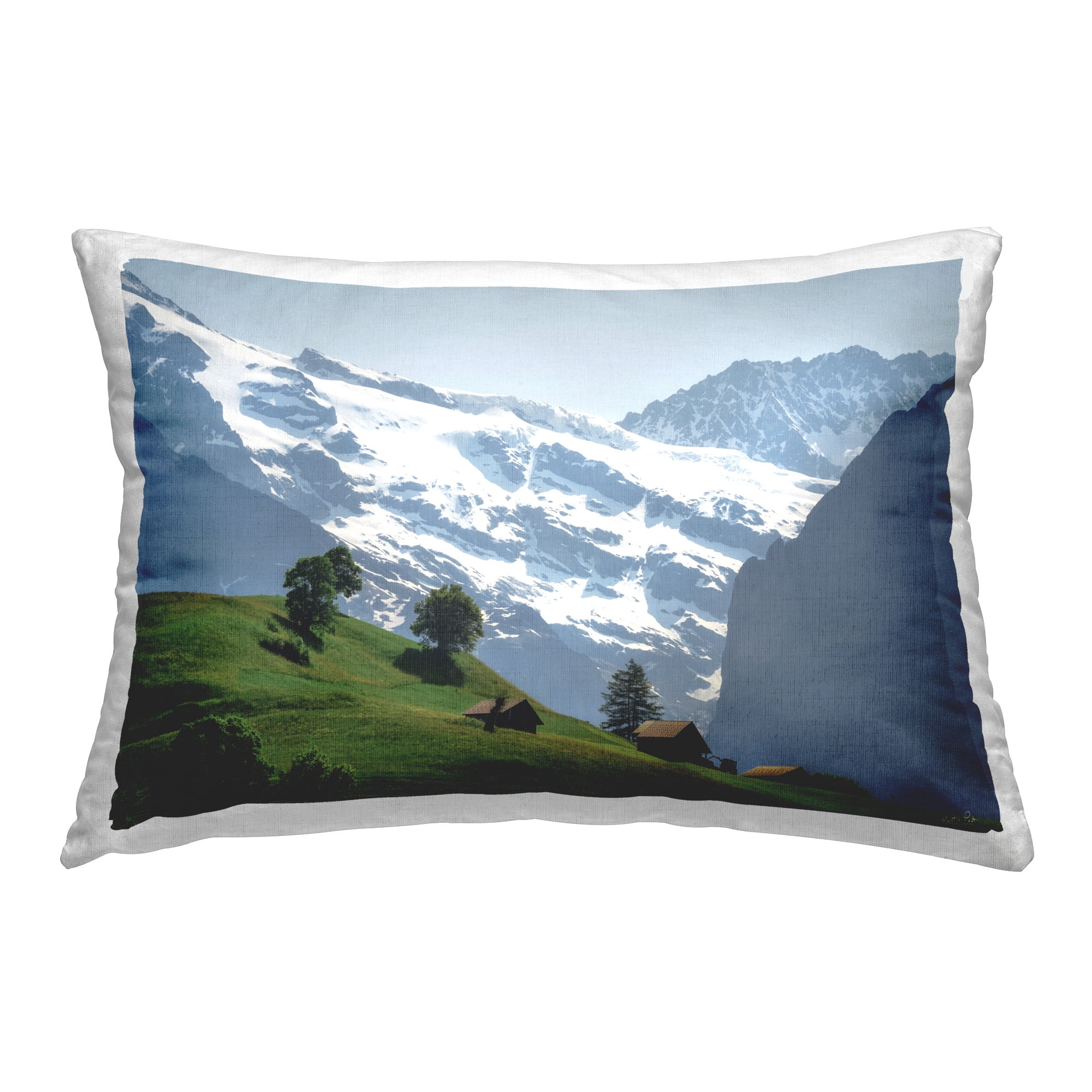 Stupell Industries Mountain Slope Cabins Decorative Printed Throw Pillow Design by Martin Podt