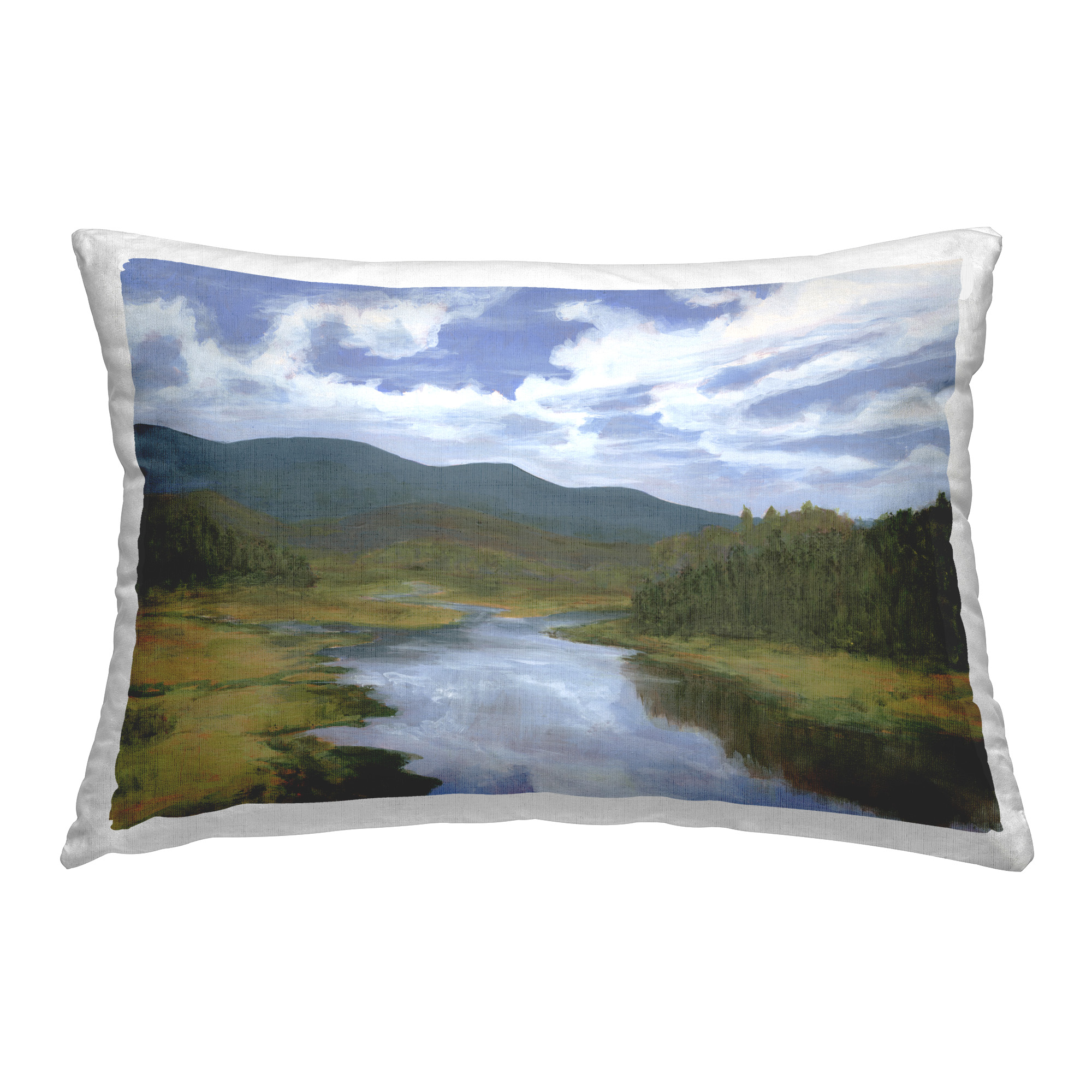 Stupell Industries Mountain Stream Reflection Decorative Printed Throw Pillow Design by Michael Willett