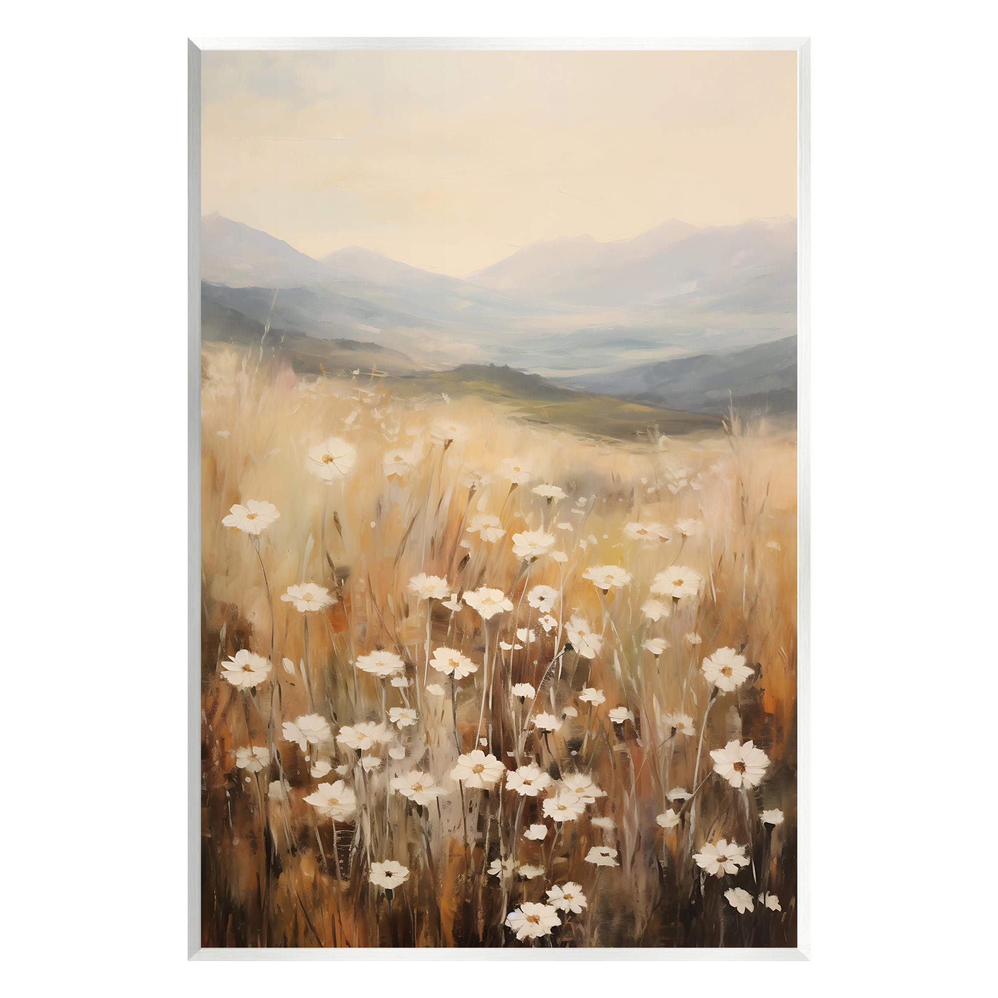 Stupell Industries Mountain Valley Meadow Botanical & Floral Painting Unframed Art Print Wall Art, 13 x 19