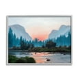 thumbnail image 1 of Stupell Industries Mountain Valley Tranquil Sunset Lake Reflection Painting Gray Framed Art Print Wall Art, Design by Ziwei Li, 1 of 5
