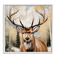 thumbnail image 1 of Stupell Industries Mountain Walk Elk Portrait White Framed Giclee Art design by Kim Allen, 17 x 17, 1 of 8