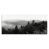 Stupell Industries Mountainous Trees Horizon Landscape & Nature Photography Wrapped Canvas Art Print Wall Art, 24 x 10