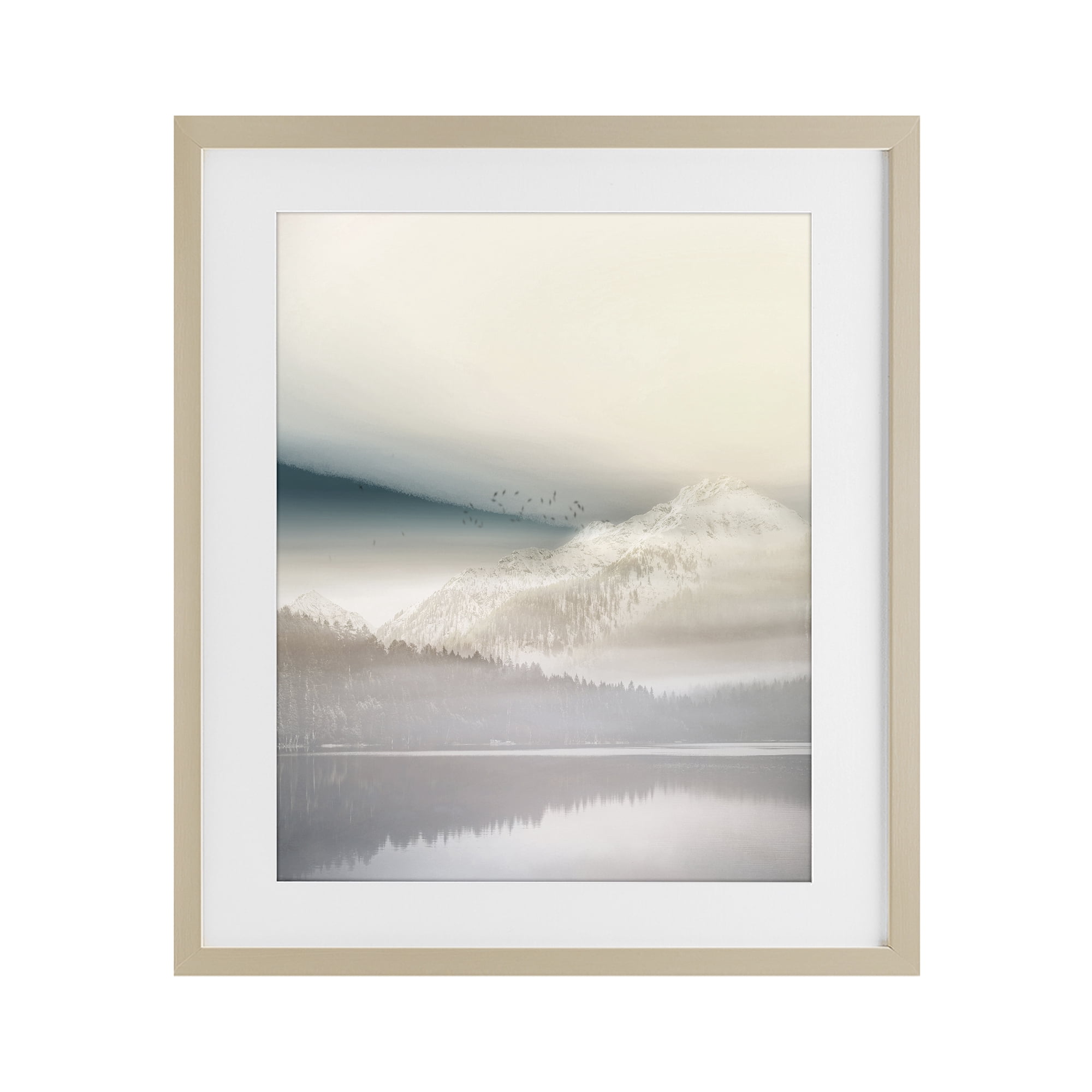 Stupell Industries Mountainous Vanilla Landscape Birch Framed Print Under Glass, design by Gemma Bardot