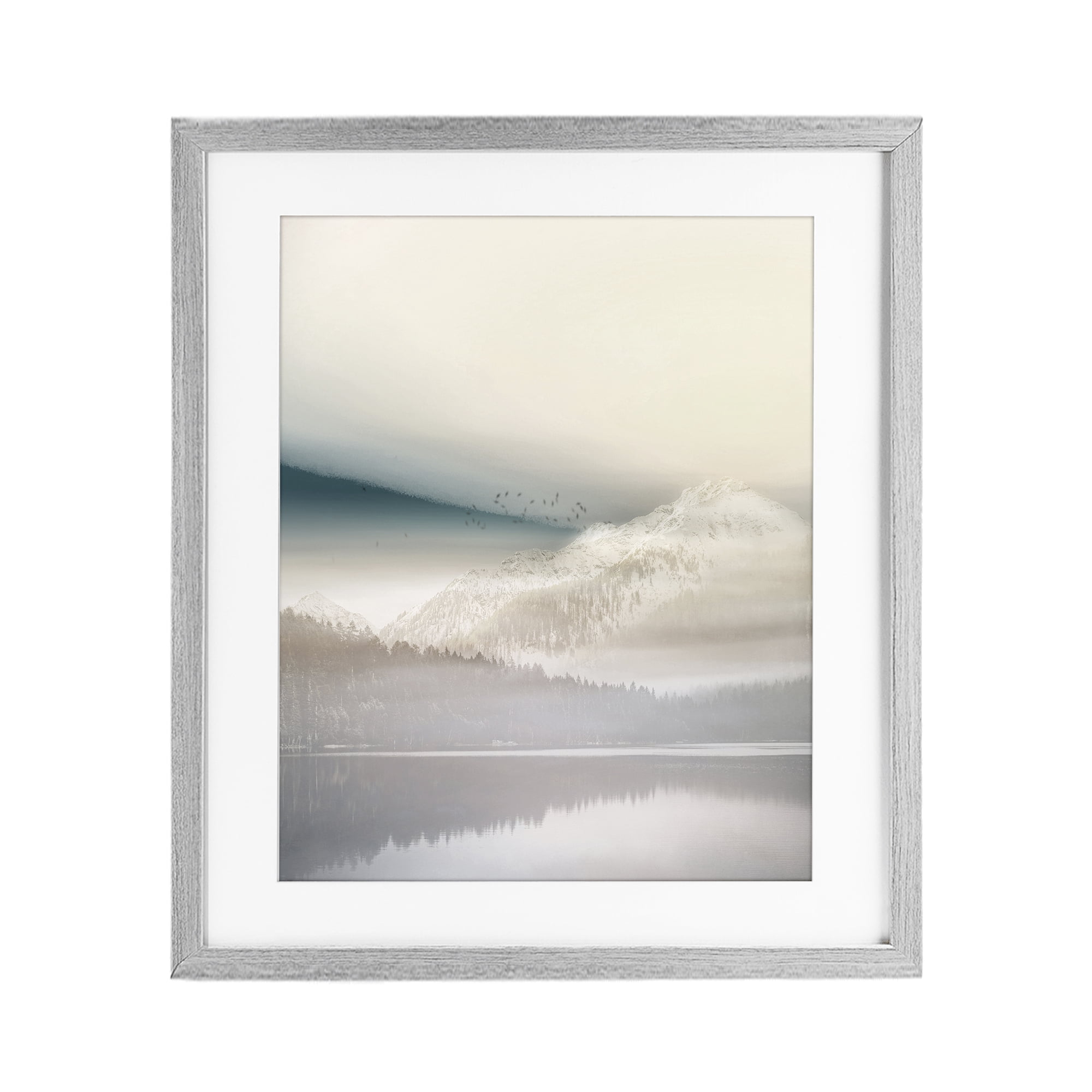 Stupell Industries Mountainous Vanilla Landscape Gray Framed Print Under Glass, design by Gemma Bardot