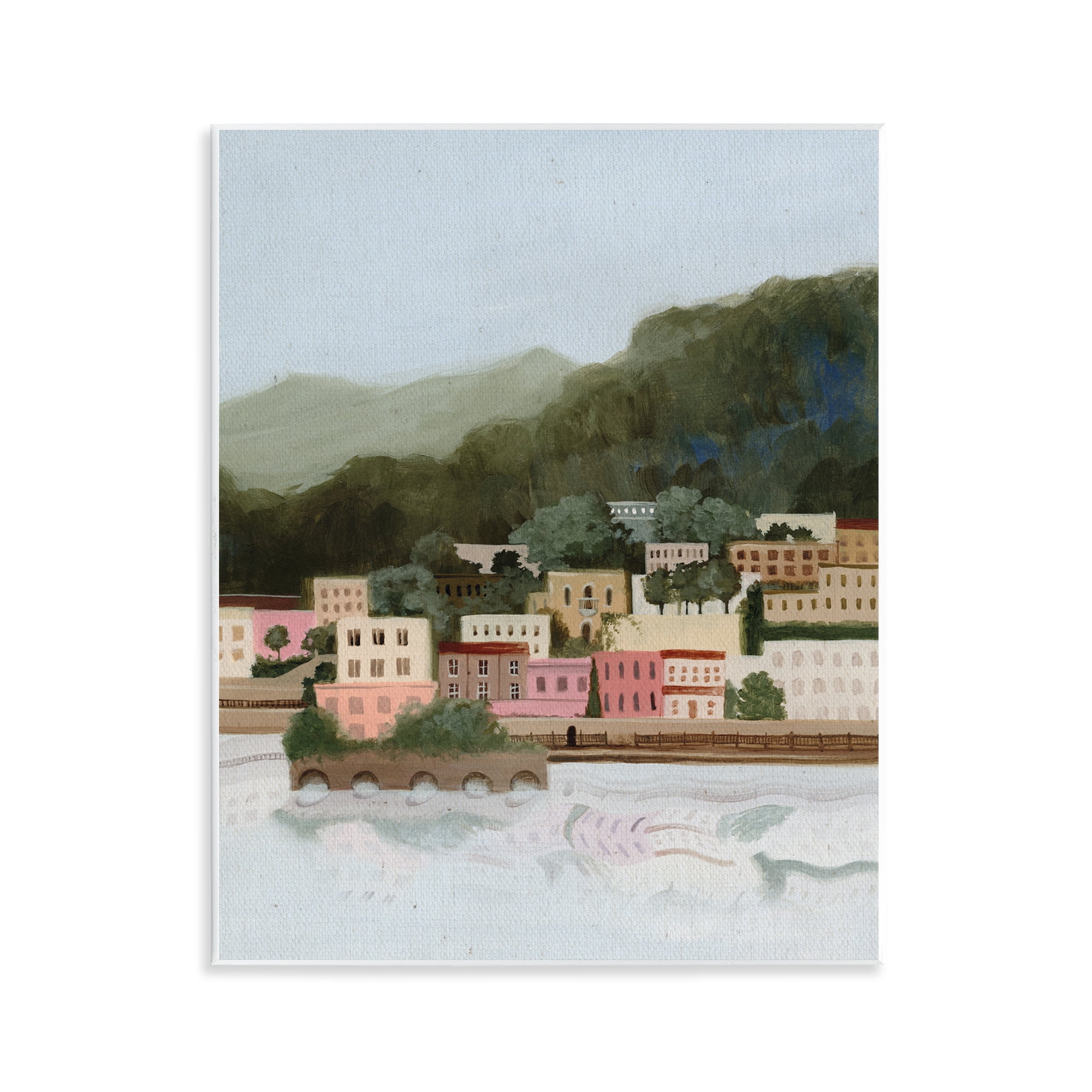 Stupell Industries Mountains By The Sea Wall Plaque Art, design by Grace Popp
