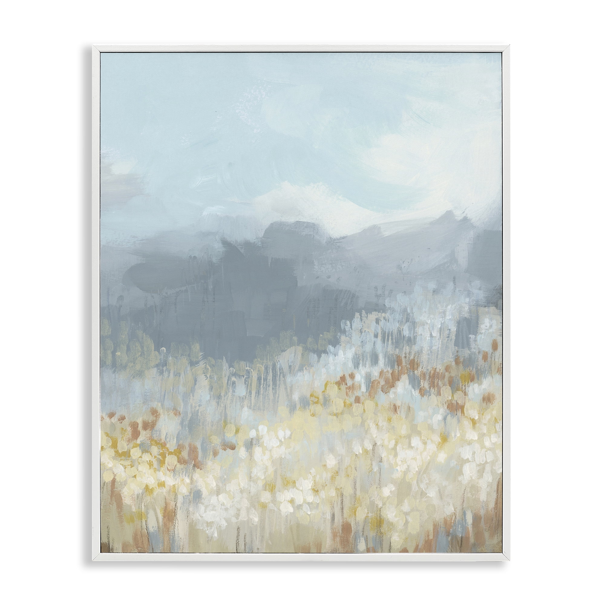Stupell Industries Mountains & Countryside Landscape Painting White Framed Art Print Wall Art, 24 x 30