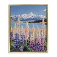 thumbnail image 1 of Stupell Industries Modern Mountains & Wildflowers by Lake Gold Floating Frame Canvas Art, 17 x 21, by The Prints Vibe, 1 of 8