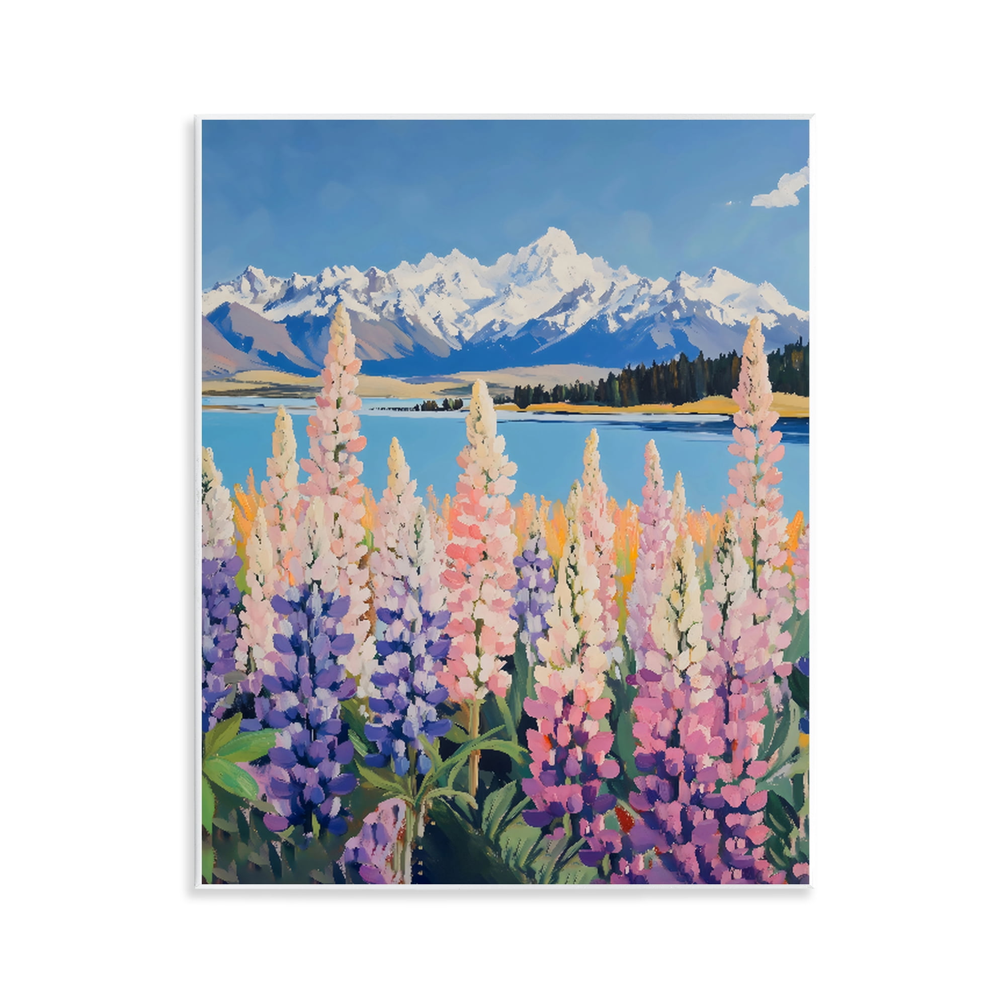 Stupell Industries Mountains & Wildflowers by Lake Wall Plaque Art, design by The Prints Vibe