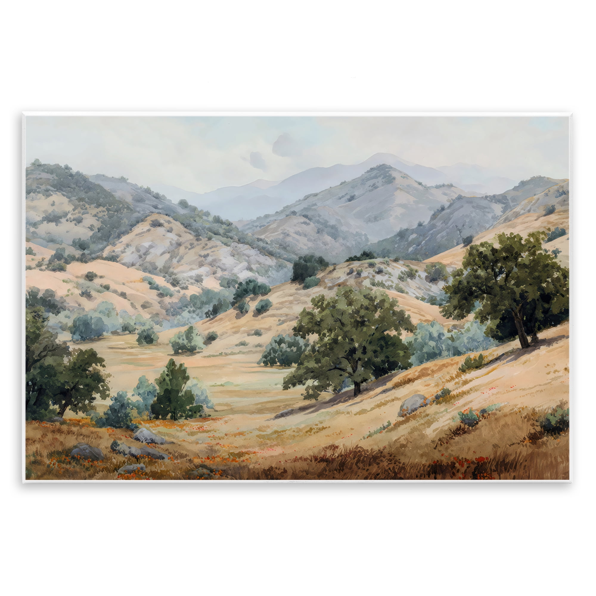 Stupell Industries Mountains and Trees Valley View Wall Plaque Art, design by Petal Prints Design