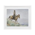 thumbnail image 1 of Stupell Industries Southwestern Mounted Cowboy on Sagebrush Ridge White Framed Print Under Glass, 21 x 17, by Arlington Prints, 1 of 8