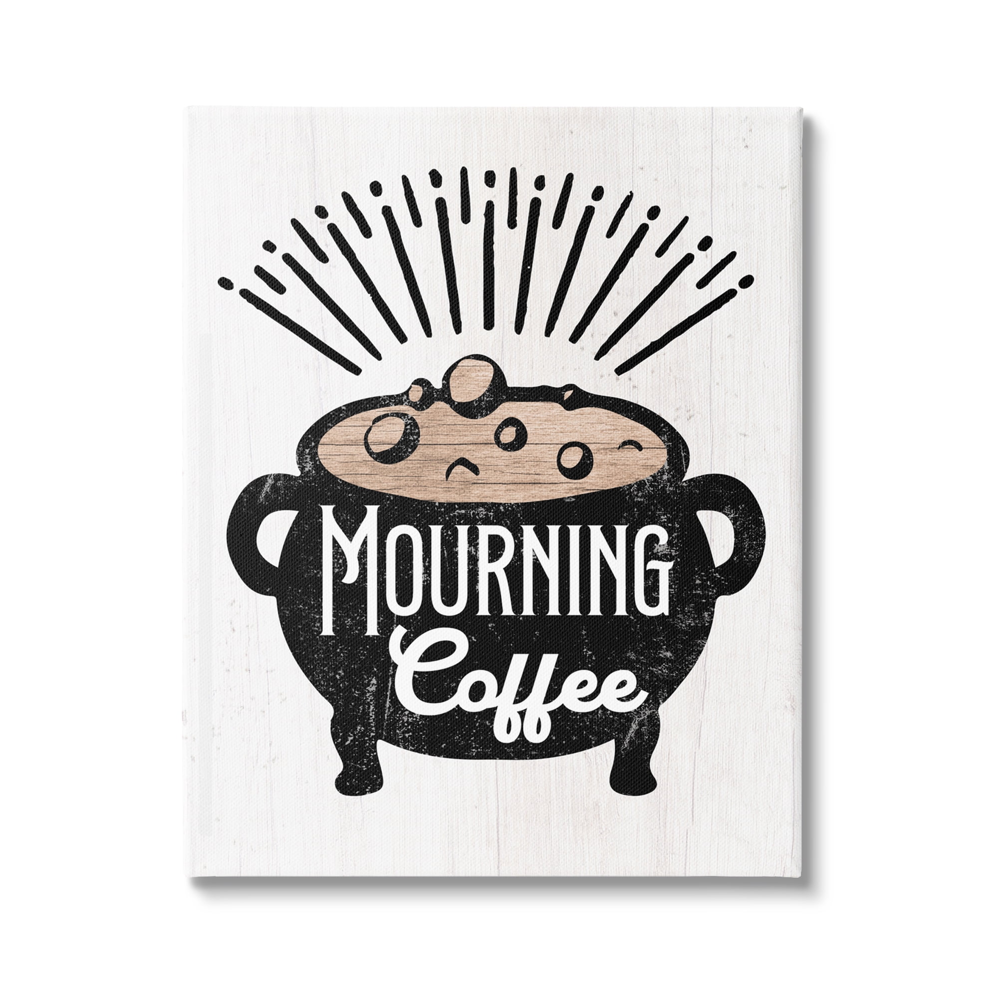 Stupell Industries Mourning Coffee Cauldron Holiday Painting Gallery Wrapped Canvas Art Print Wall Art, 16 x 20