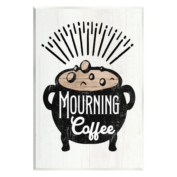 Stupell Industries Mourning Coffee Cauldron Holiday Painting Unframed Art Print Wall Art, 10 x 15