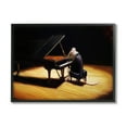 thumbnail image 1 of Stupell Industries Mouse Musician Playing Grand Piano Stage Spotlight Painting Black Framed Art Print Wall Art, Design by Lucia Heffernan, 1 of 5