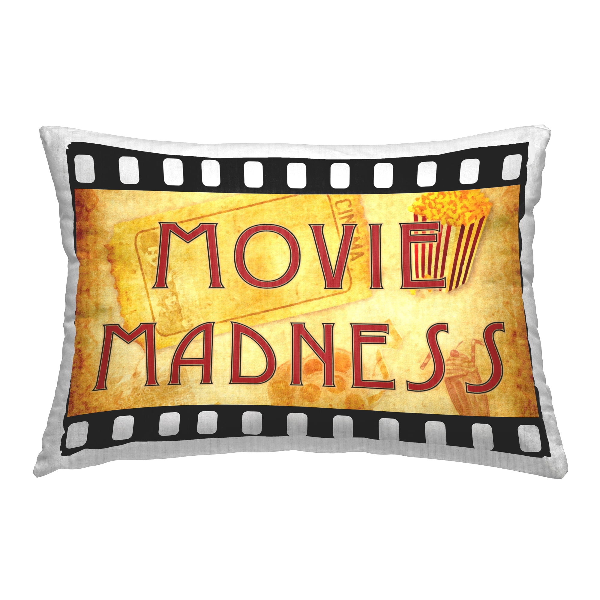 Stupell Industries Movie Madness Classic Sign Decorative Printed Throw Pillow Design by Graffi*tee Studios.