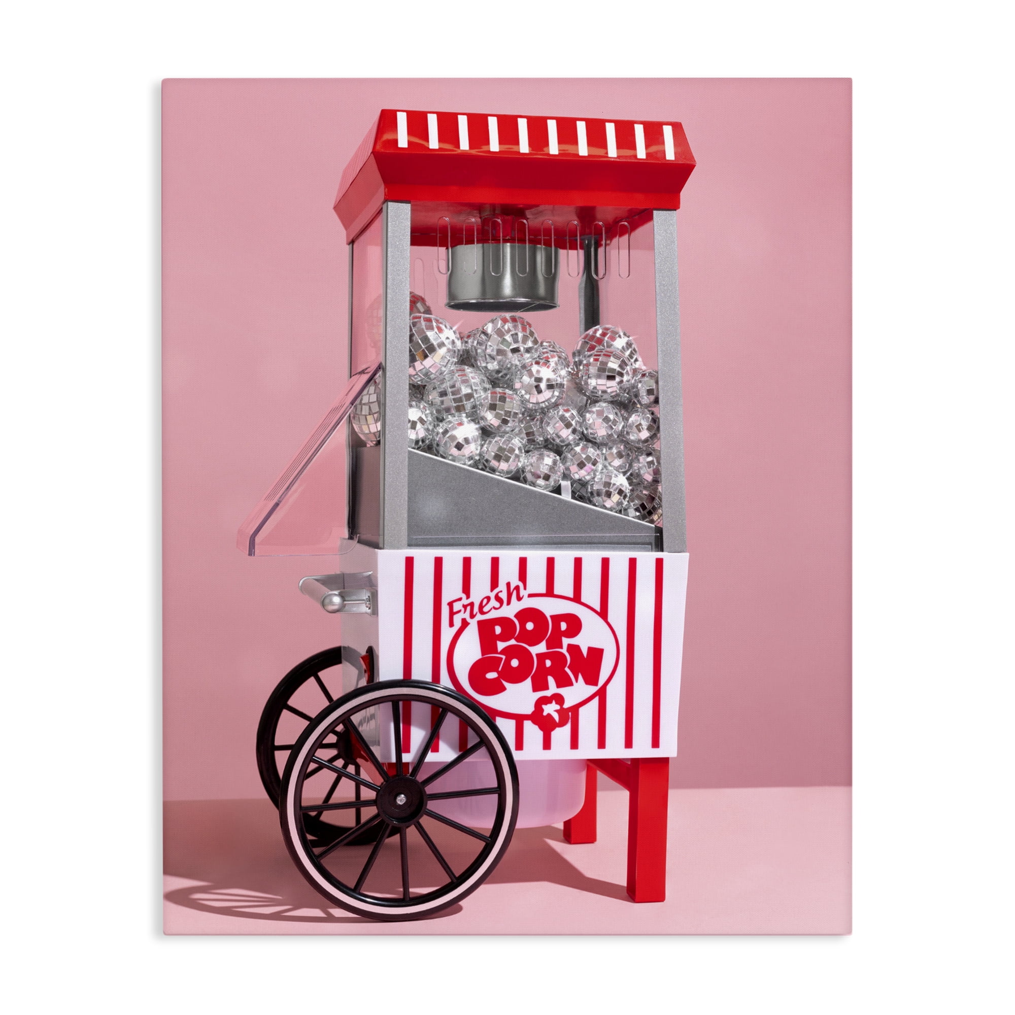 Stupell Industries Movie Popcorn with Disco Balls Canvas Wall Art, design by LISH Creative