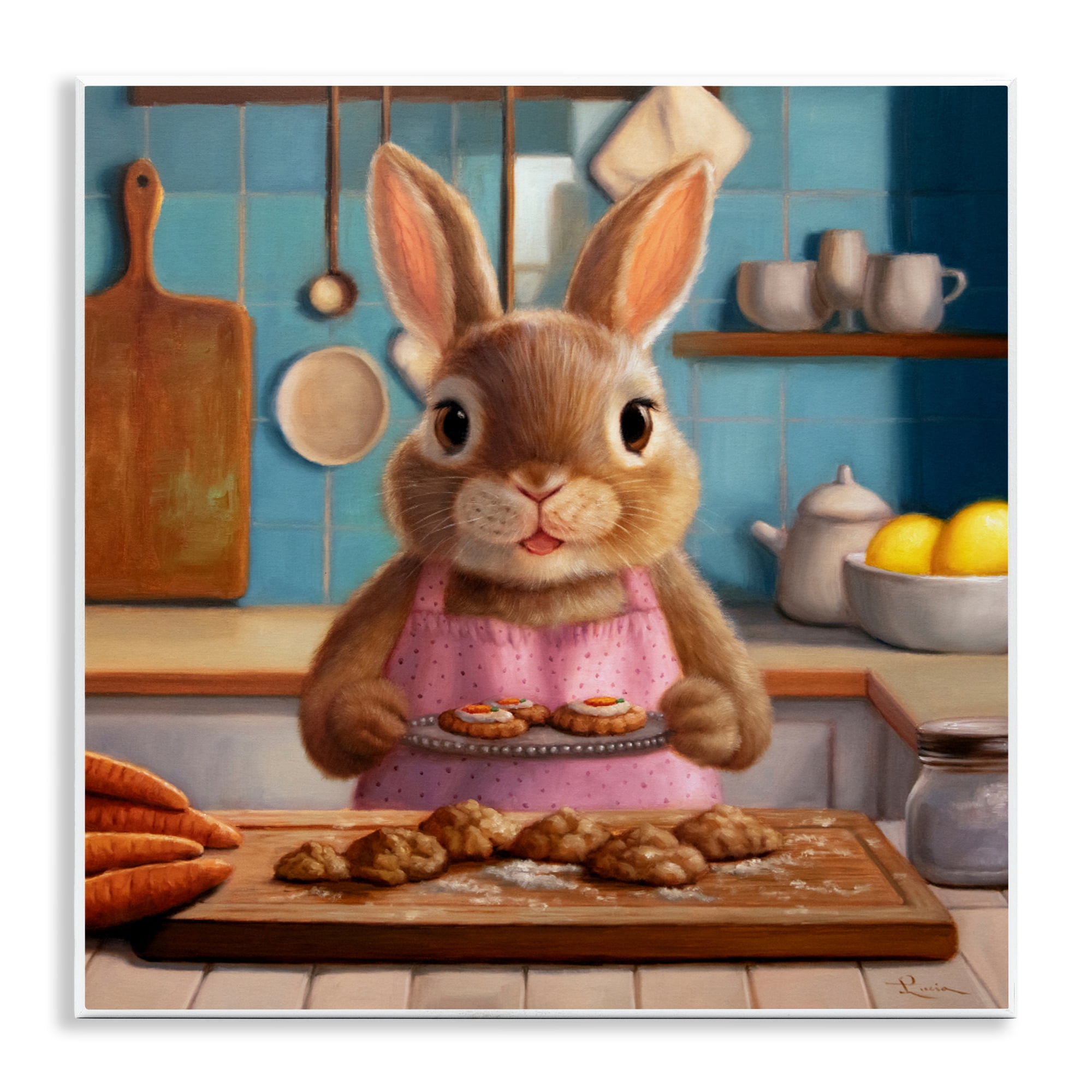 Stupell Industries Mrs. Bunny Bakewell Wall Plaque Art, design by Lucia Heffernan